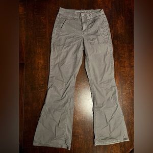 American Eagle flare grey cargos